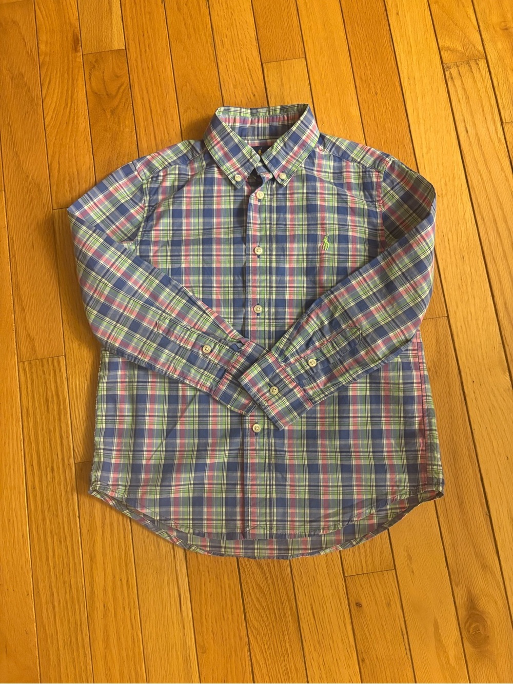 Ralph Lauren Boys Multicolor Plaid Button-Down Shirt Size 6